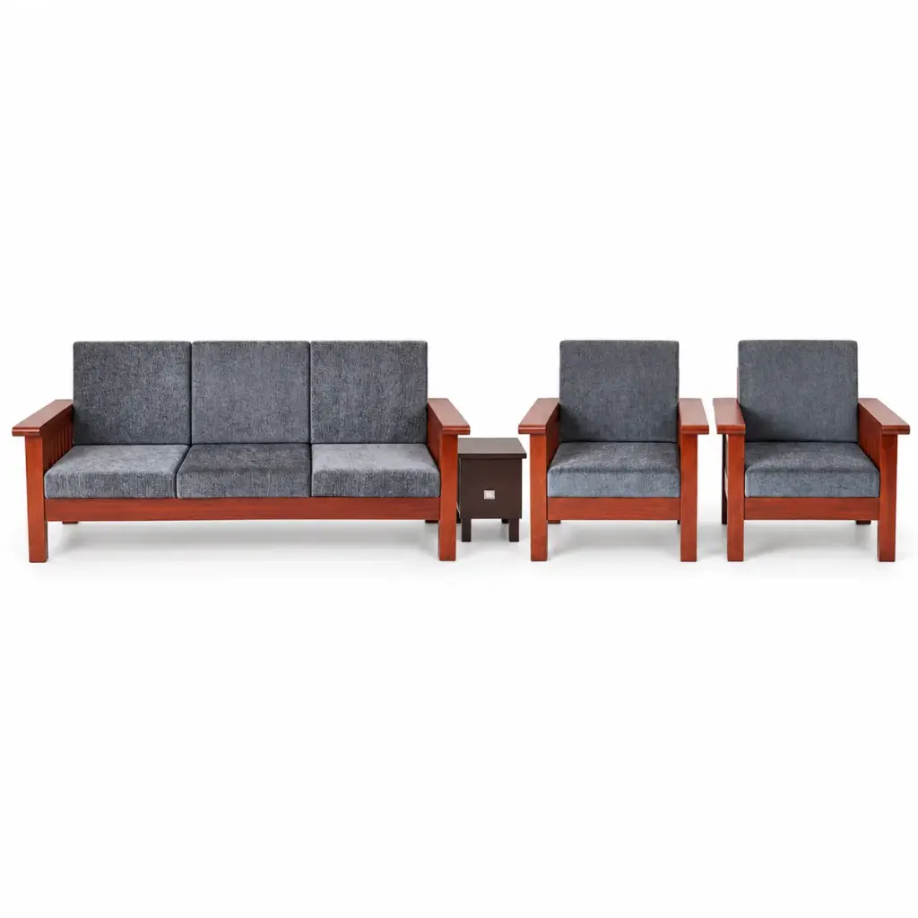 Rosewood Grey Sofa Set — photo 1