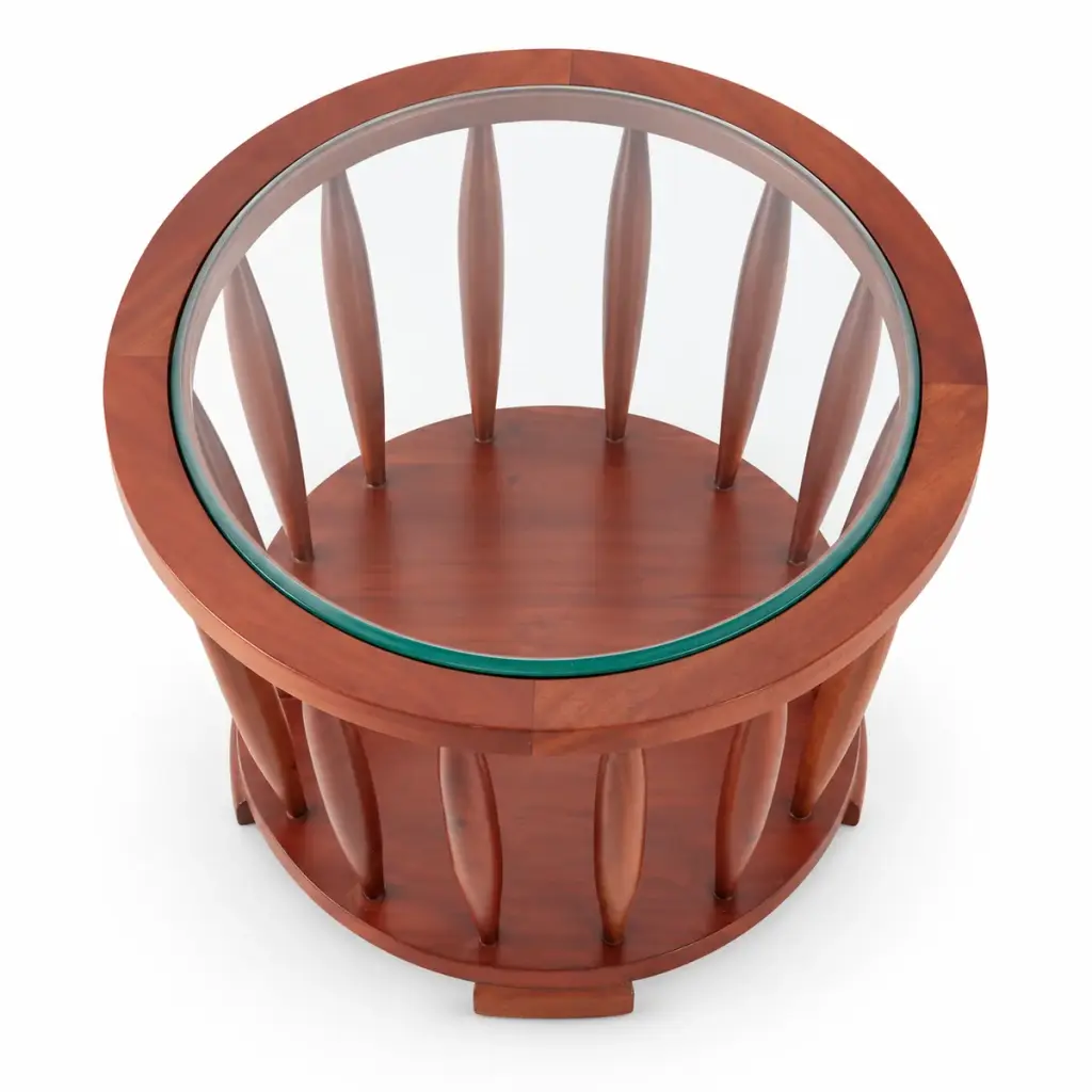 Round Glass-Top Tepoy — photo 2