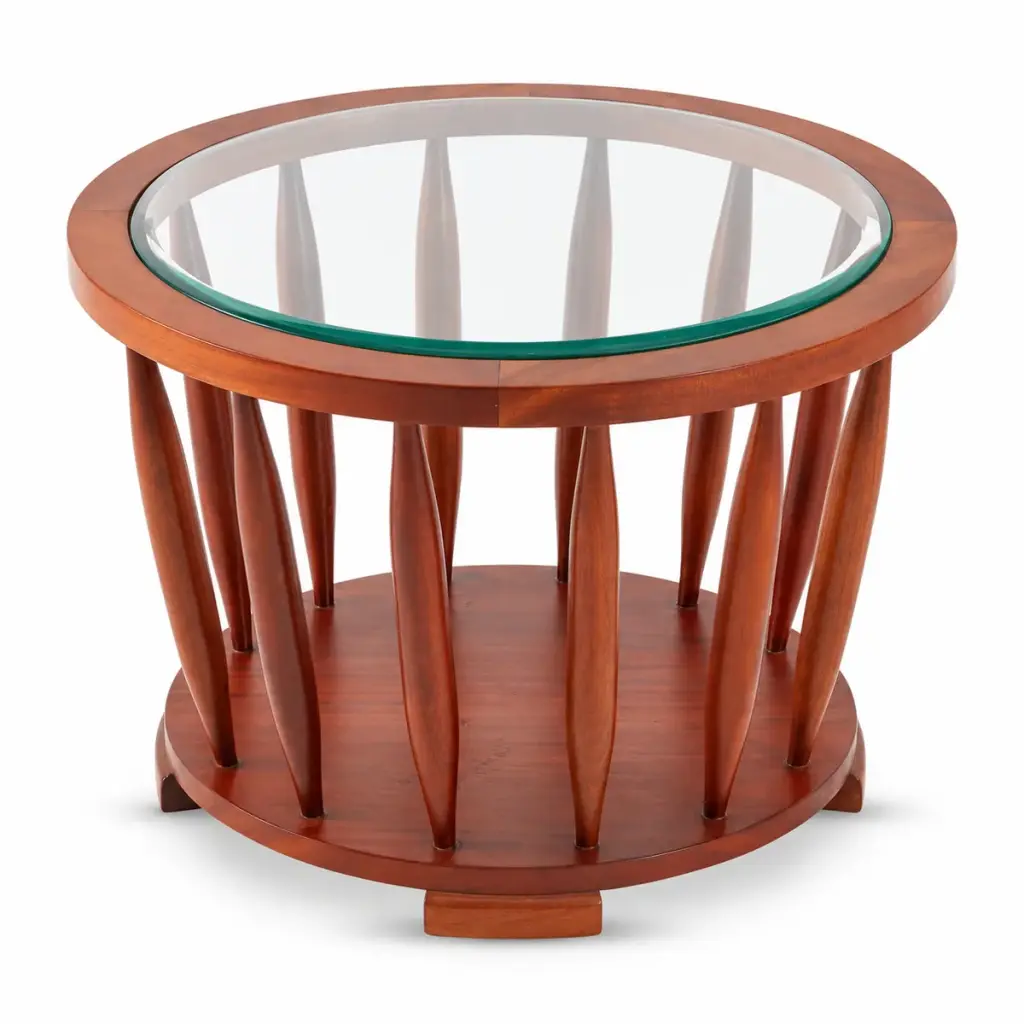 Round Glass-Top Tepoy — photo 1