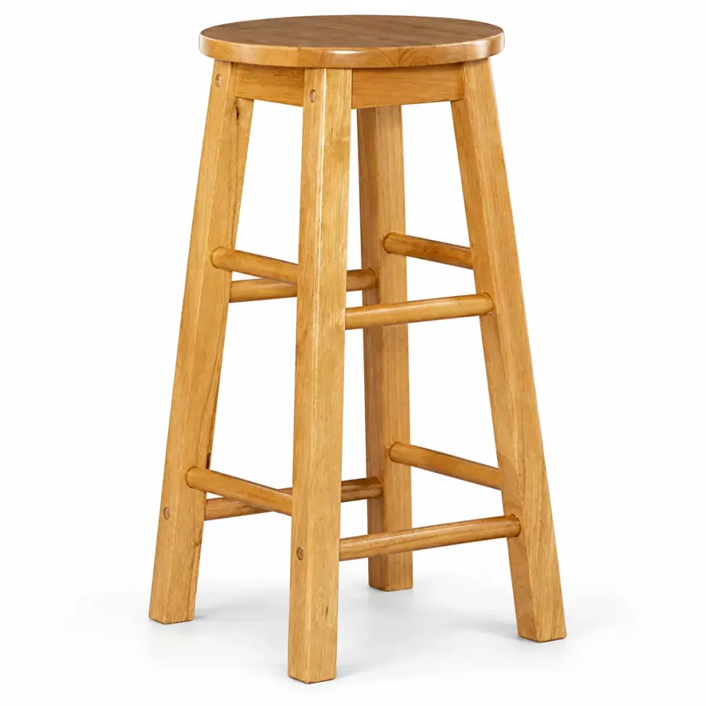 Round Teak Bar Stool — photo 2