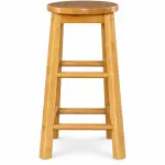 Round Teak Bar Stool – solid teak, Teakwood Factory