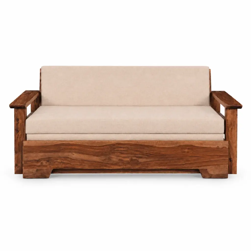 Rustic Beige Sofa Bed — photo 1