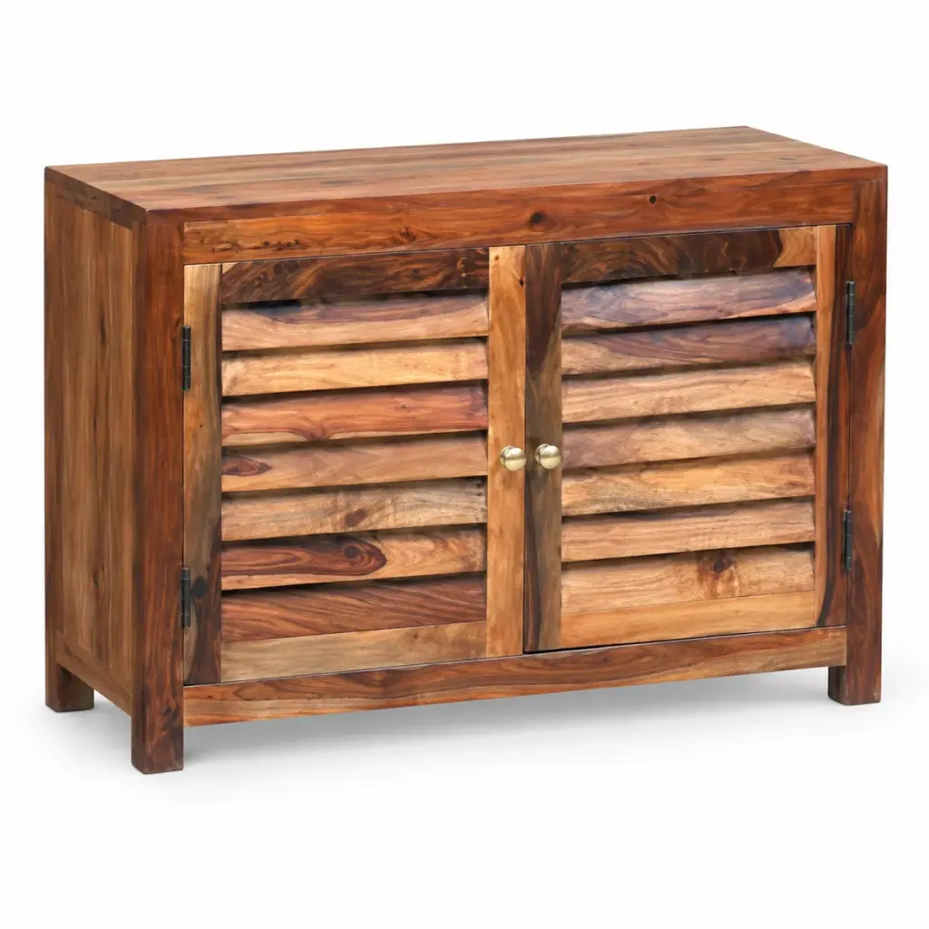 Rustic Louvred Shoe Cabinet — photo 2