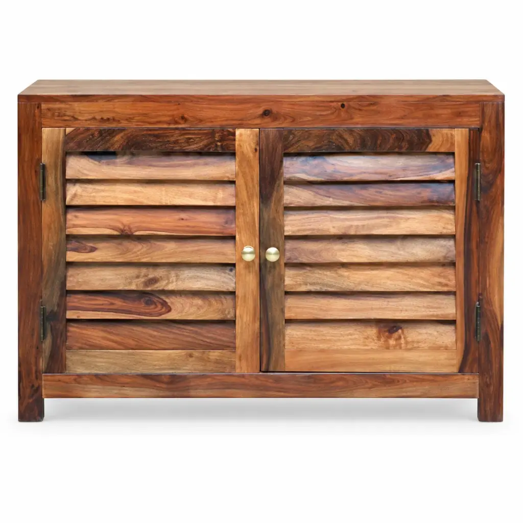 Rustic Louvred Shoe Cabinet — photo 1