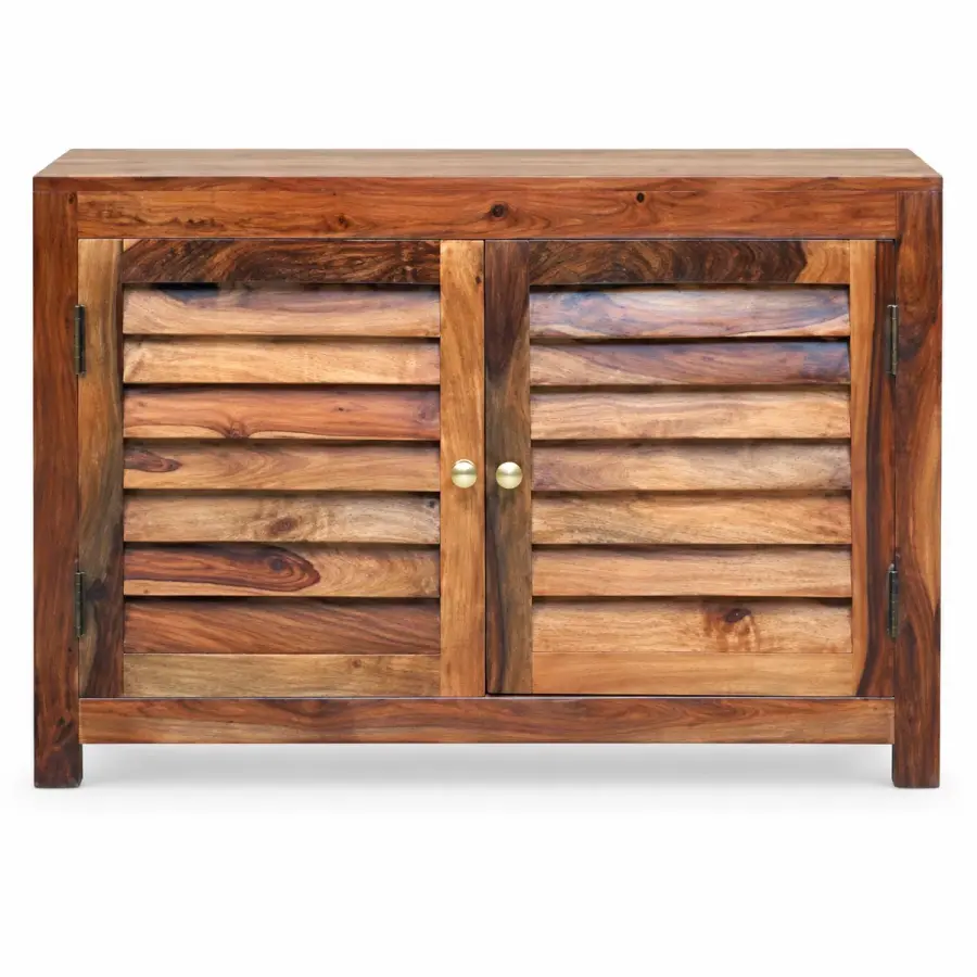 Rustic Louvred Shoe Cabinet