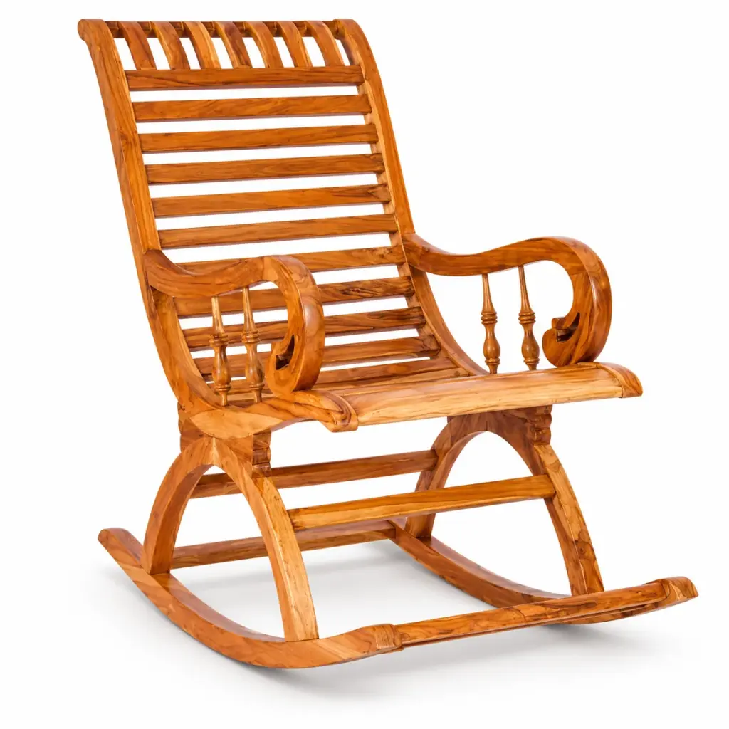 Scroll-Arm Slatted Rocker — photo 2