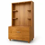 Shelved Wall Mandir – solid teak, Teakwood Factory