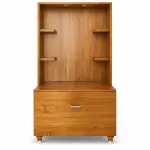 Shelved Wall Mandir – solid teak, Teakwood Factory