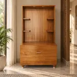 Shelved Wall Mandir – solid teak, Teakwood Factory