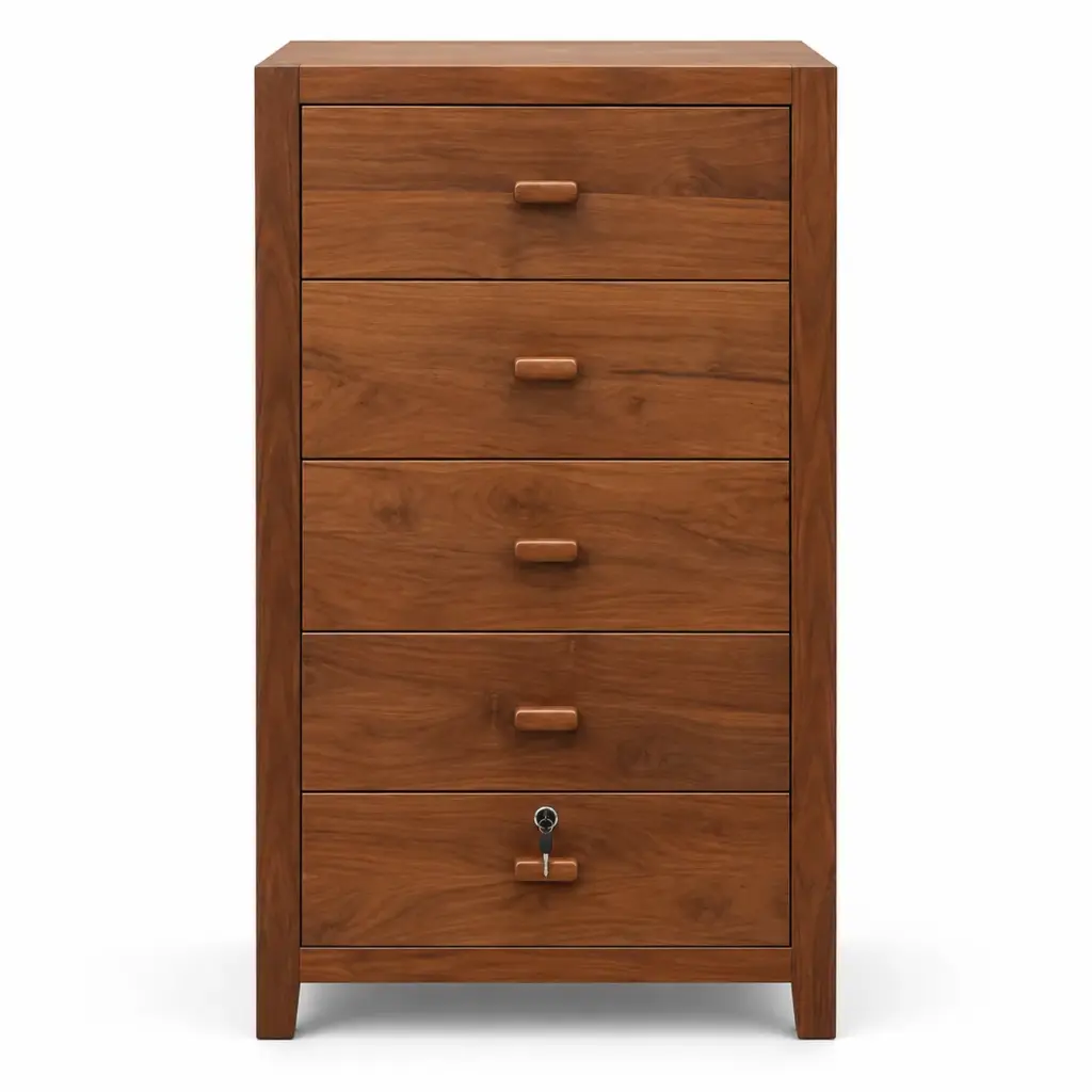 Six-Drawer Walnut Tallboy — photo 1