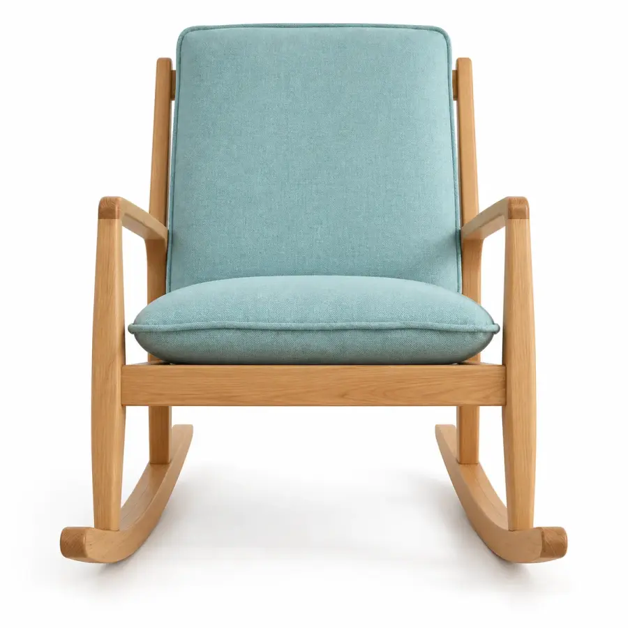 Sky-Blue Cushioned Rocker