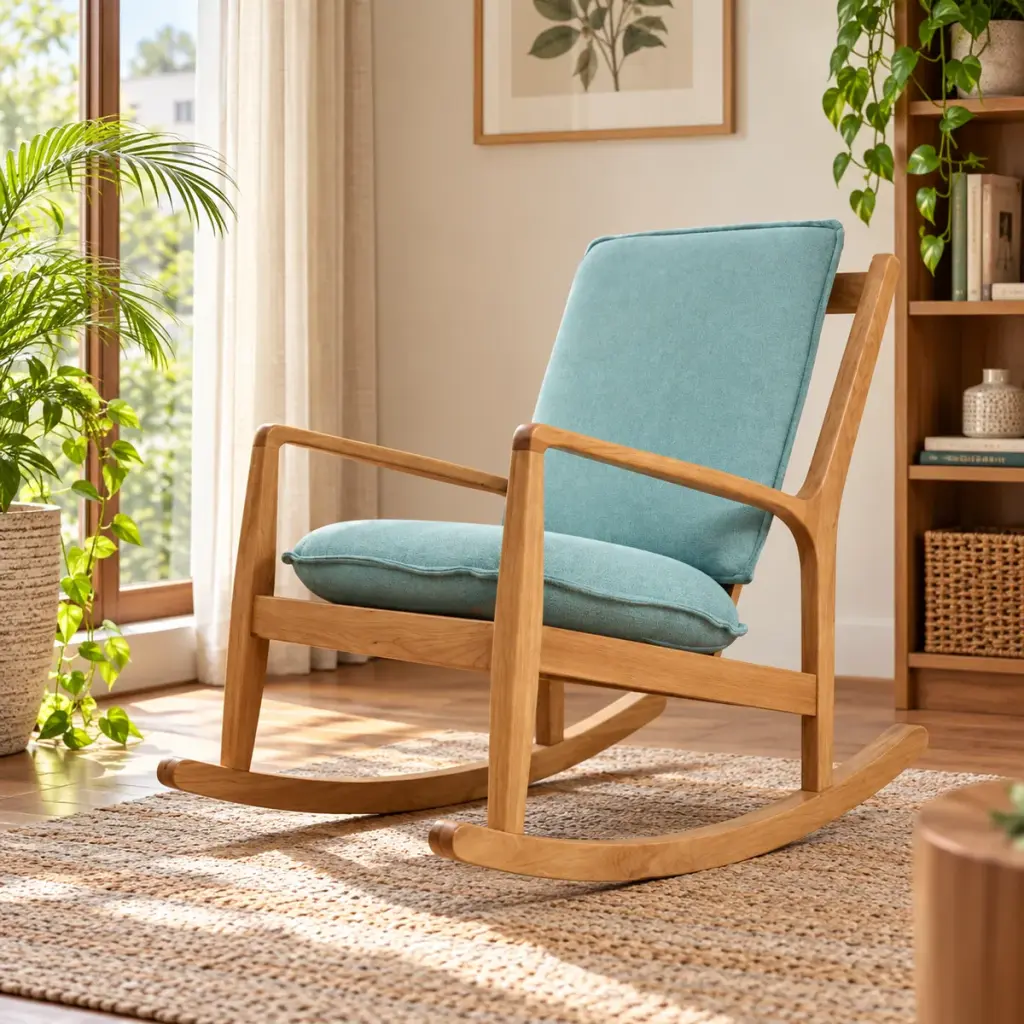 Sky-Blue Cushioned Rocker — photo 3