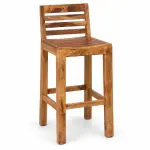 Slat-Back Counter Chair – solid teak, Teakwood Factory