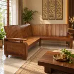 Slatted Teak Corner Bench Sofa – solid teak, Teakwood Factory