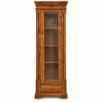 Slim Glass Display Almirah – solid teak, Teakwood Factory