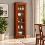 Slim Single-Door Crockery Unit – solid teak, Teakwood Factory