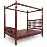 Spindle Four-Poster Bed – solid teak, Teakwood Factory