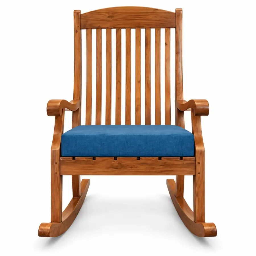 Spindle Rocker — Blue Seat