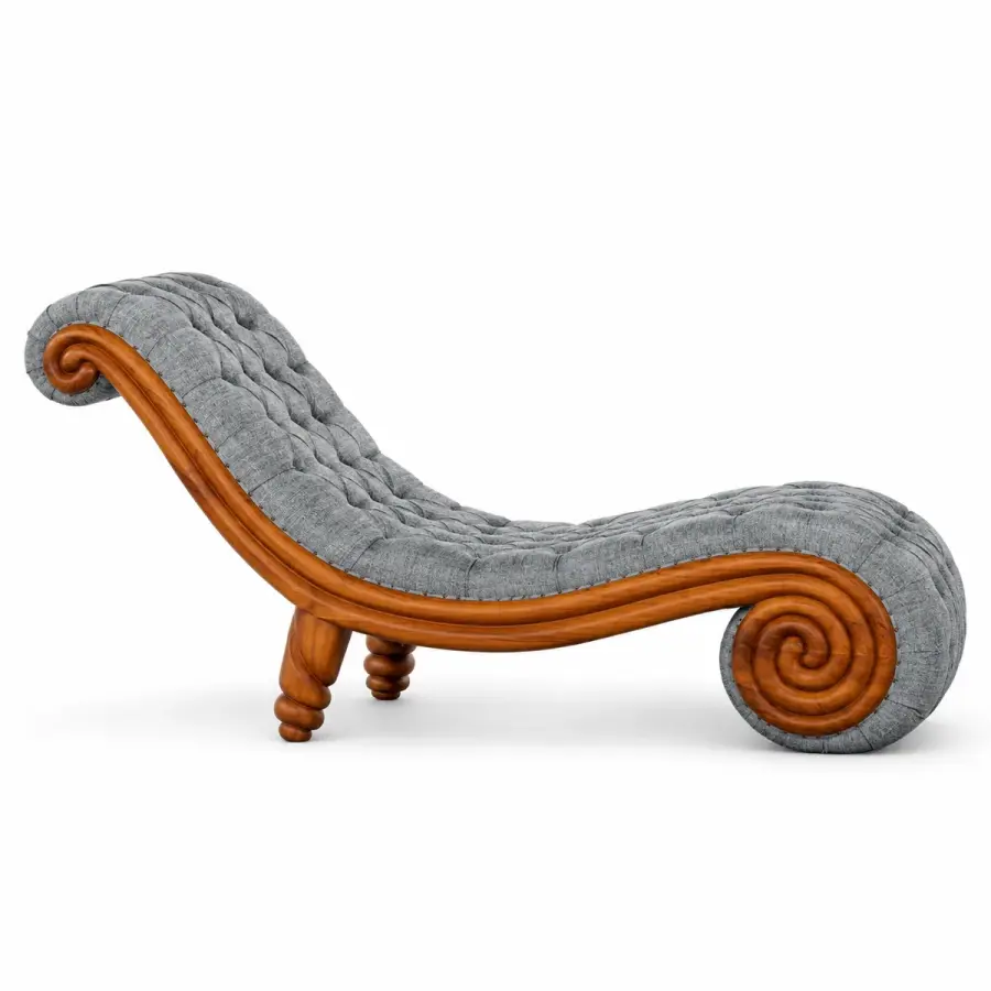 Spiral Scroll Chaise