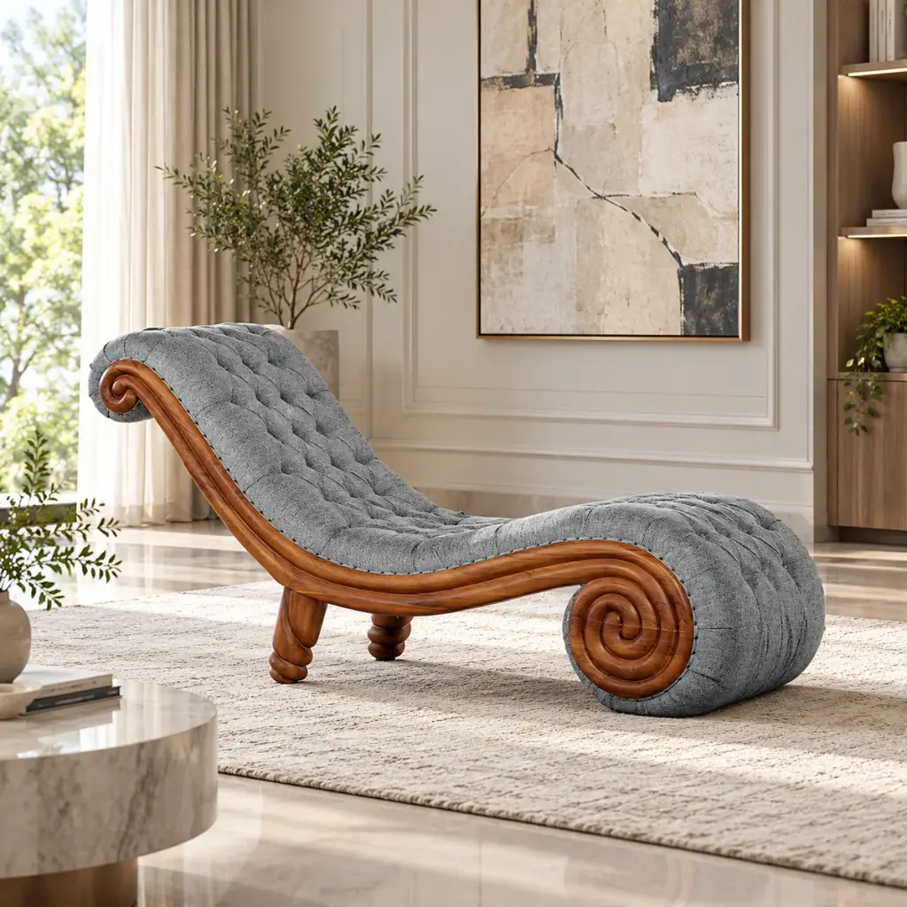 Spiral Scroll Chaise — photo 3