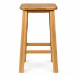 Square Teak Bar Stool – solid teak, Teakwood Factory