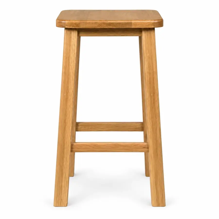 Square Teak Bar Stool