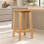 Square Teak Bar Stool – solid teak, Teakwood Factory