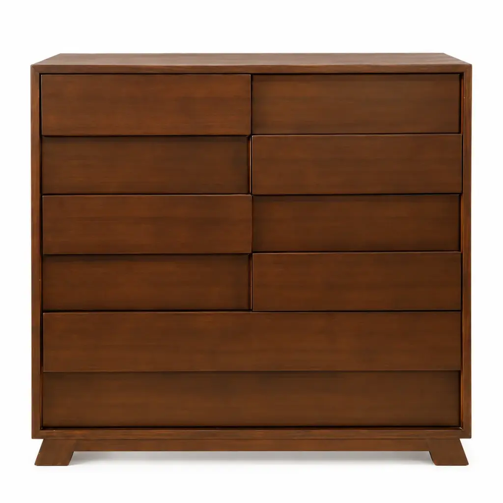 Staggered-Drawer Walnut Chest — photo 1