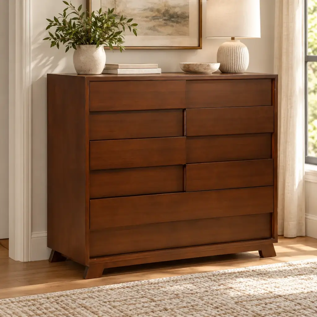 Staggered-Drawer Walnut Chest — photo 3