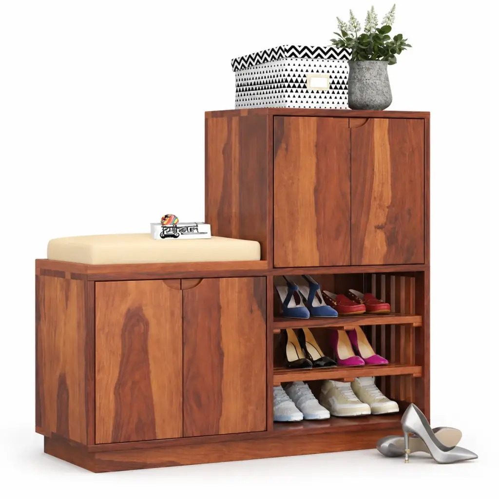 Step Shoe Bench with Open Rack — photo 2