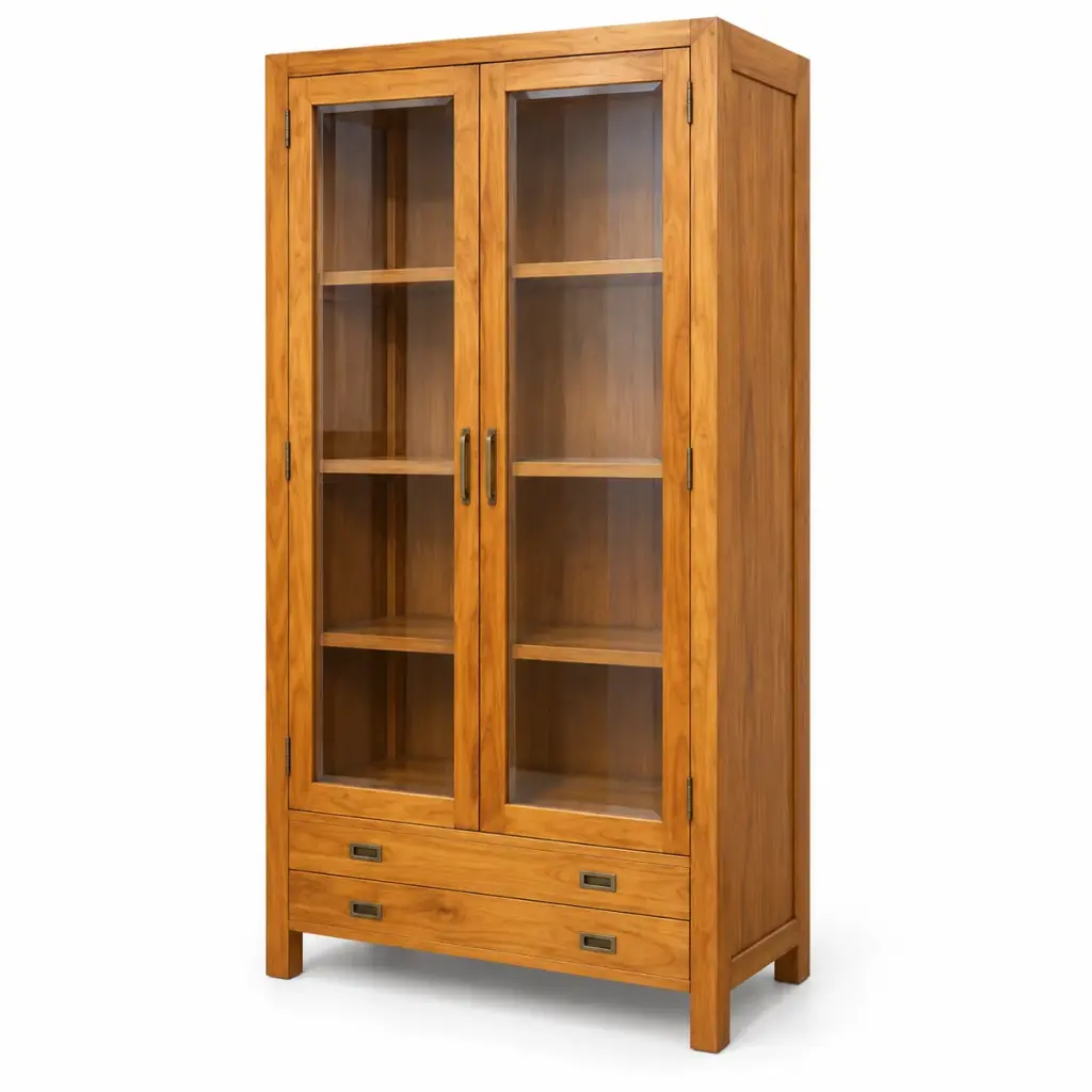Tall Two-Door Glass Cabinet — photo 2