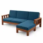 Teal Chaise Sofa – solid teak, Teakwood Factory