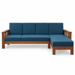 Teal Chaise Sofa – solid teak, Teakwood Factory