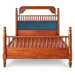 Teal Panel Spindle Bed – solid teak, Teakwood Factory