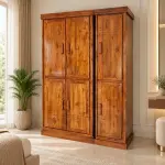 Three-Door Grain Almirah – solid teak, Teakwood Factory