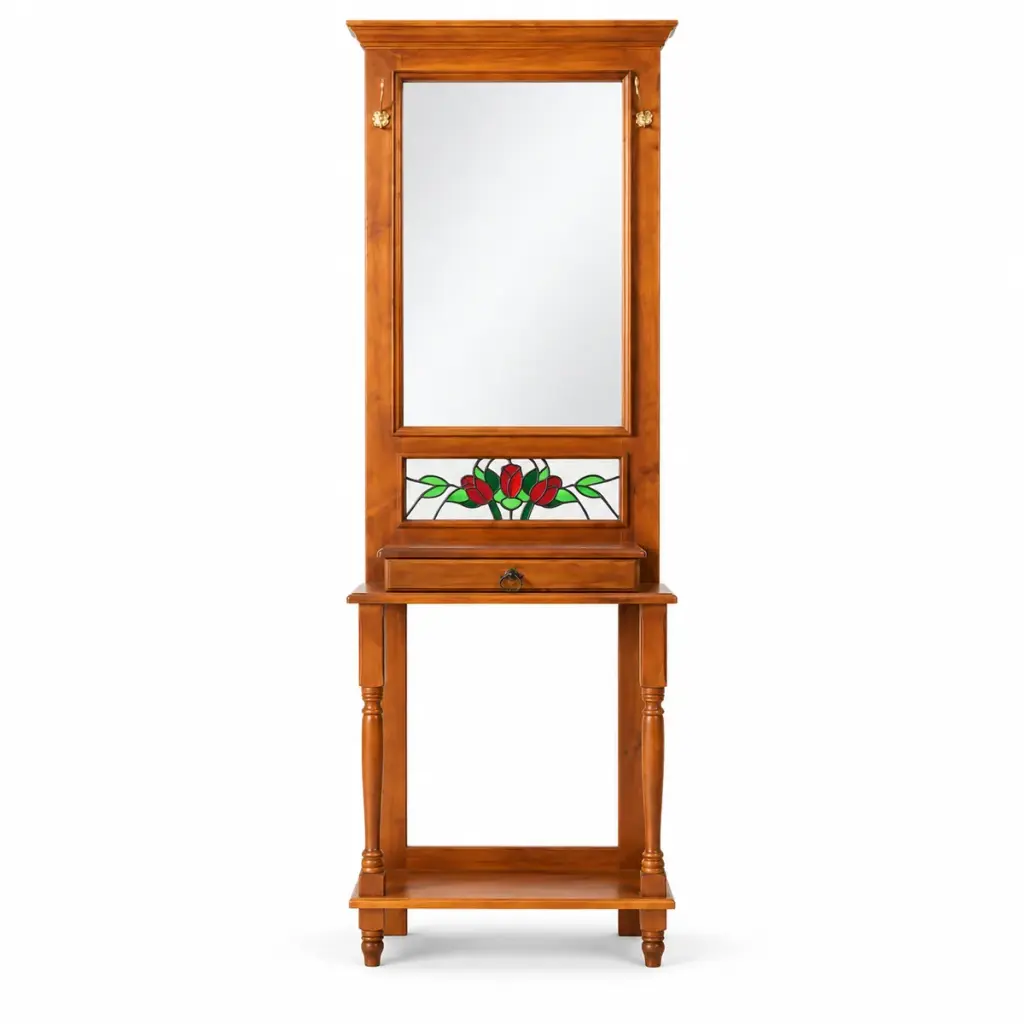 Tile-Inlay Hall Mirror — photo 1