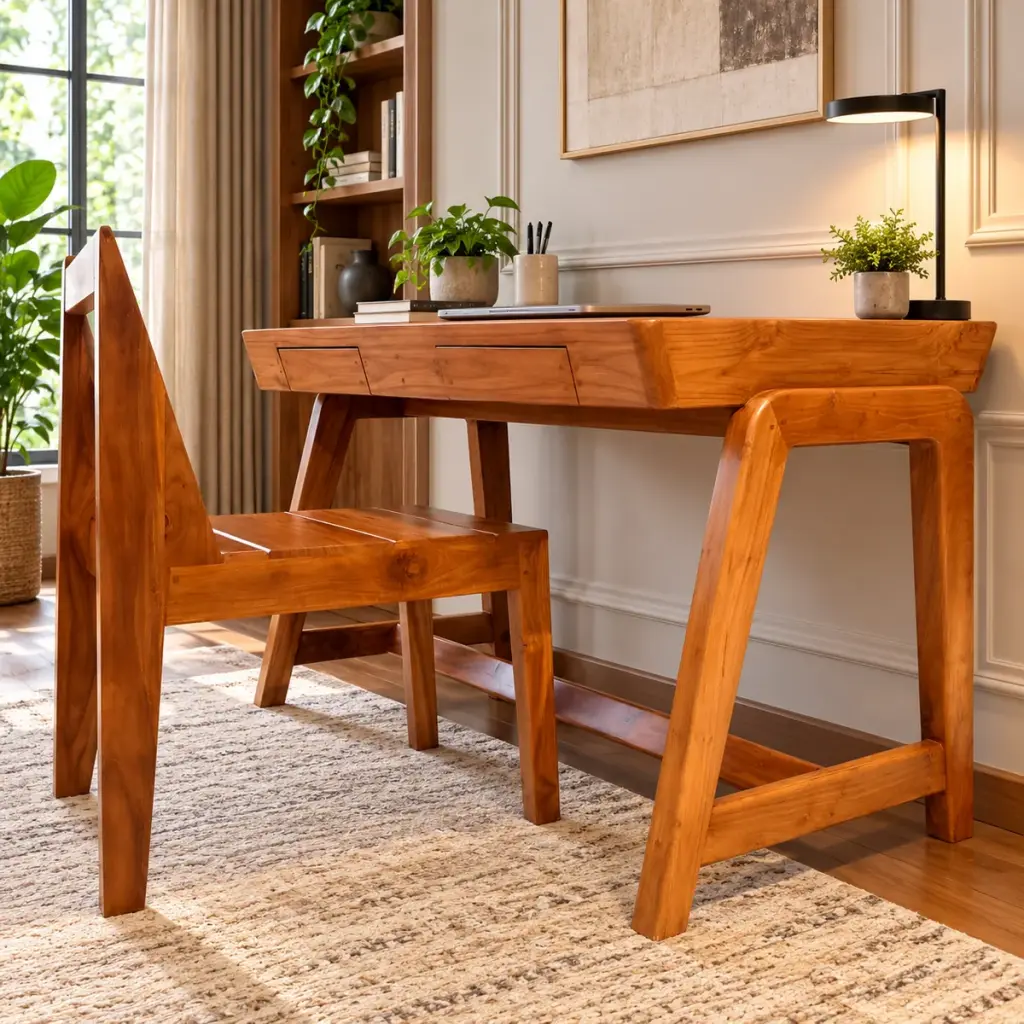 Trestle Desk & Chair Set — photo 3