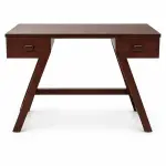 Trestle Desk with Corner Table – solid teak, Teakwood Factory