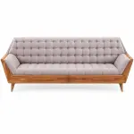 Tufted Lilac Sofa – solid teak, Teakwood Factory