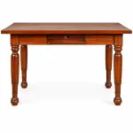 Turned-Leg Writing Table – solid teak, Teakwood Factory