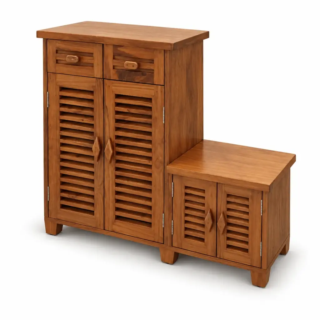 Twin-Height Shoe Cabinet — photo 2