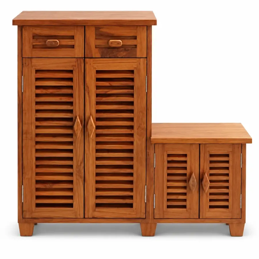 Twin-Height Shoe Cabinet