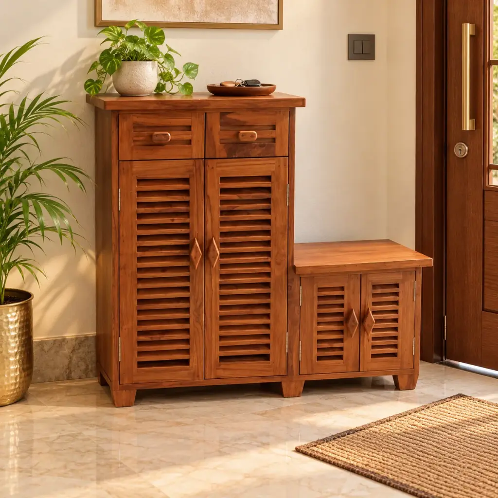 Twin-Height Shoe Cabinet — photo 3