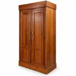 Two-Door Teak Almirah – solid teak, Teakwood Factory