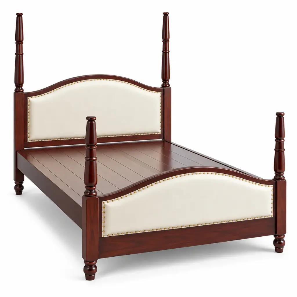 Upholstered Four-Poster Bed — photo 2