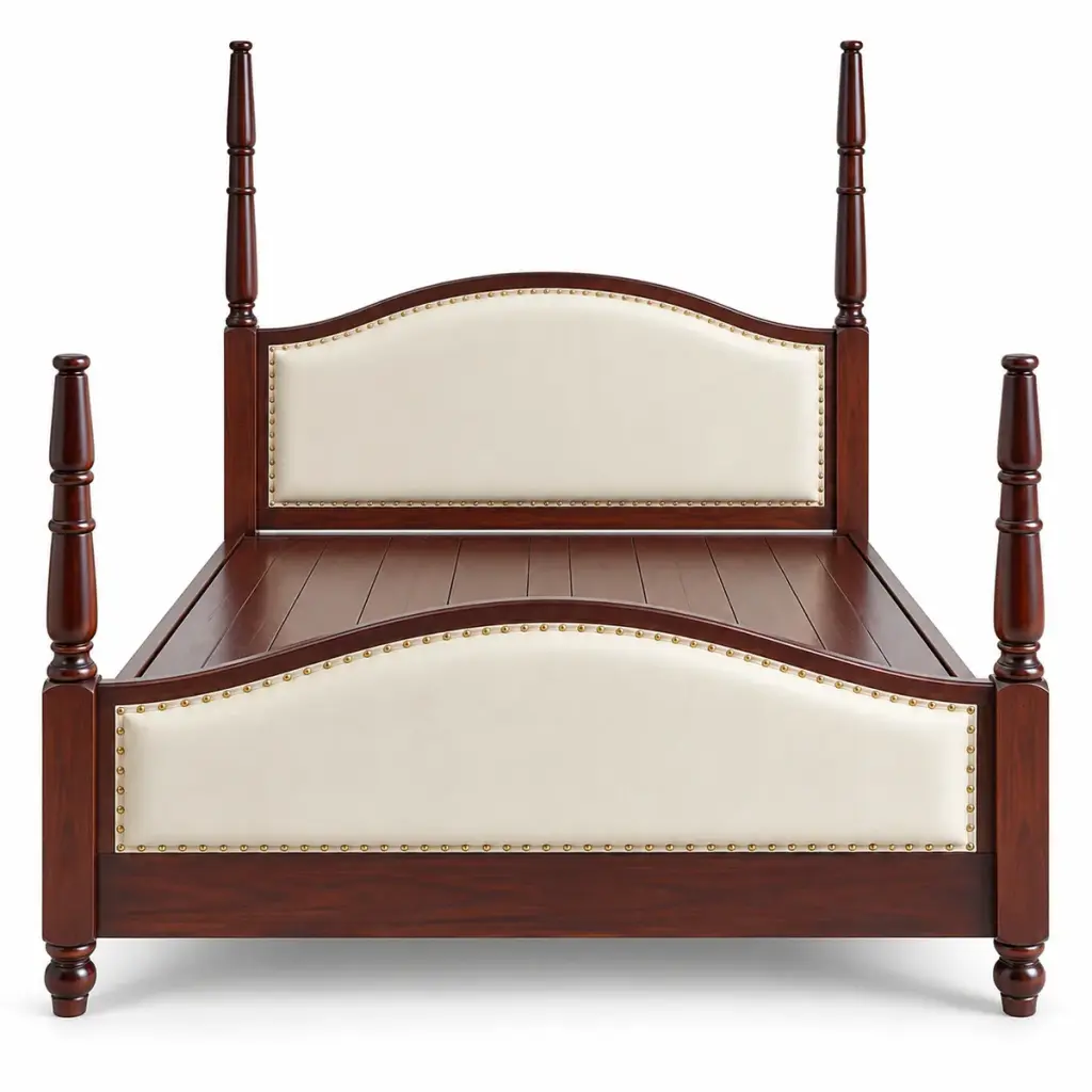 Upholstered Four-Poster Bed — photo 1