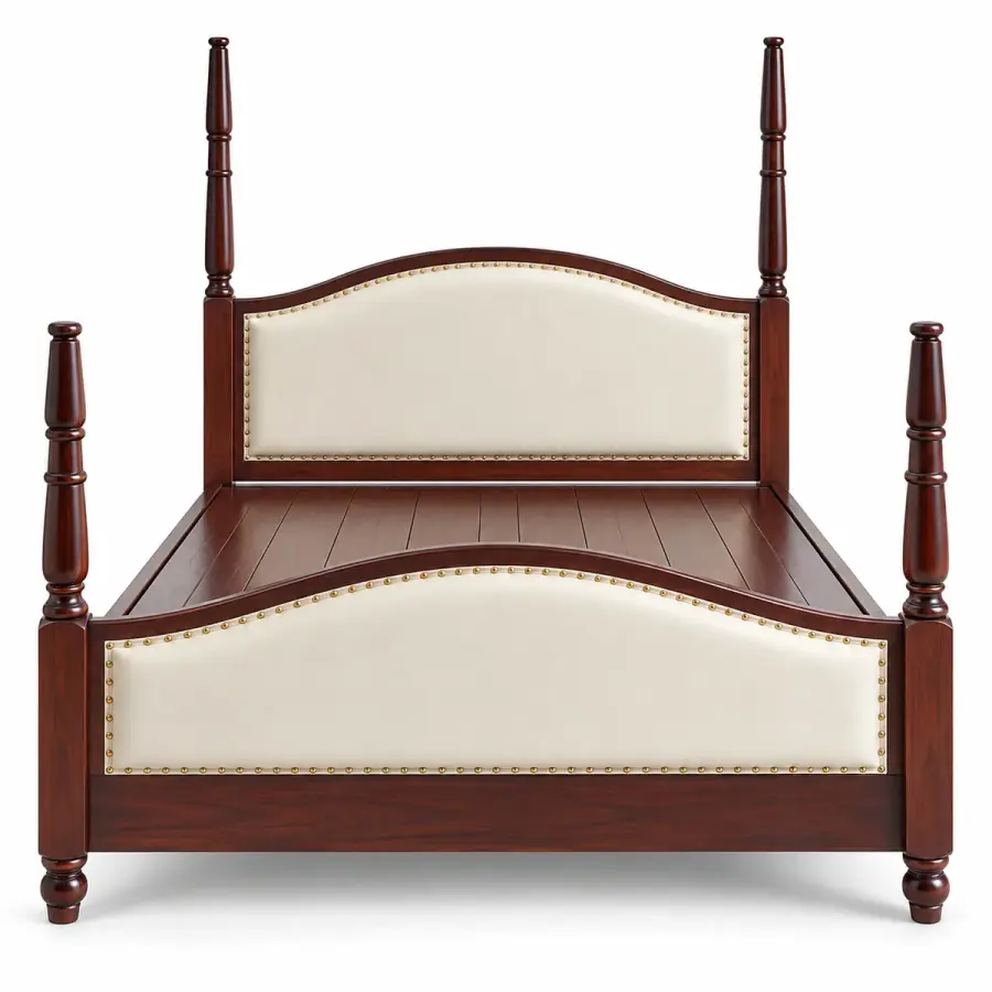 Upholstered Four-Poster Bed