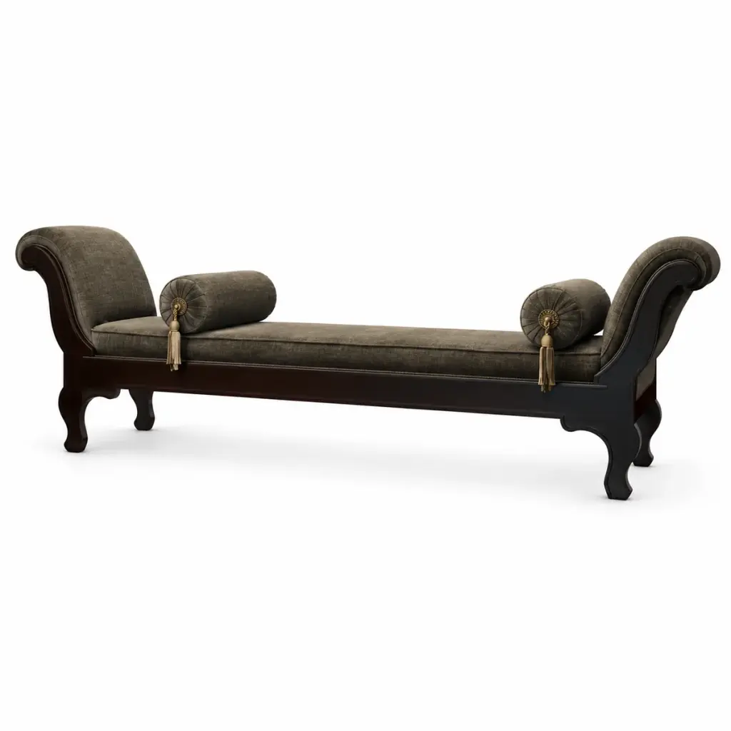 Velvet Diwan Bench — photo 2