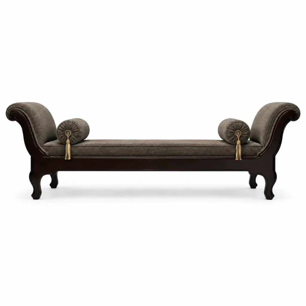 Velvet Diwan Bench — photo 1
