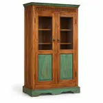 Verdigris Panel Almirah – solid teak, Teakwood Factory